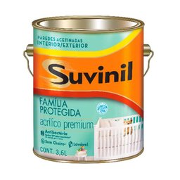 Tinta Látex acrílica antibactericida branco 3,6 litros Suvinil - 1