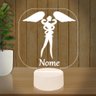 Luminária Led 3d | Estética Esteticista | Abajur - Base Branca - 2