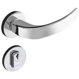 Fechadura externa de aço zamac Vic com roseta cromada Pado - 1 Fechadura externa de aço zamac Vic com roseta cromada Pado - 1
