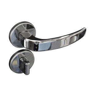Fechadura para banheiro de aço zamac Victoria 40mm cromada Pado