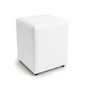 Ver imagem 2 de Puff Sala Decorativo Quadrado Lucca Base Fixa Sintético Branco G02 - D’Rossi