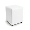 Puff Sala Decorativo Quadrado Lucca Base Fixa Sintético Branco G02 - D'rossi - 2