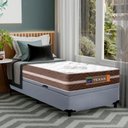 Ver imagem 5 de Cama Box Baú Solteiro Sintético + Colchão Molas Ensacadas Texas Prime Colchões 88cm - Suporta At