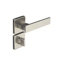 Ver imagem 1 de Fechadura para banheiro de aço zamac Quadra 40mm cromada acetinada Pado