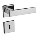 Ver imagem 1 de Fechadura interna de aço zamac Quadra com roseta cromada Pado