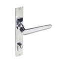 Ver imagem 1 de Fechadura externa de aço zamac para perfil metálico estreito 460 espelhada Pado