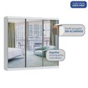 Ver imagem 7 de Guarda-Roupa 3 Portas de Correr de Espelho 4 Gavetas 100% MDF Imperial New Branco/Line