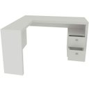 Ver imagem 2 de Mesa de Canto para Escritório em L Angular com 2 Gavetas Branco