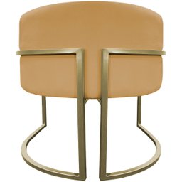 Kit 2 Poltronas Decorativa Recepção Luna Suede Cores Base de Ferro Champagne - 8