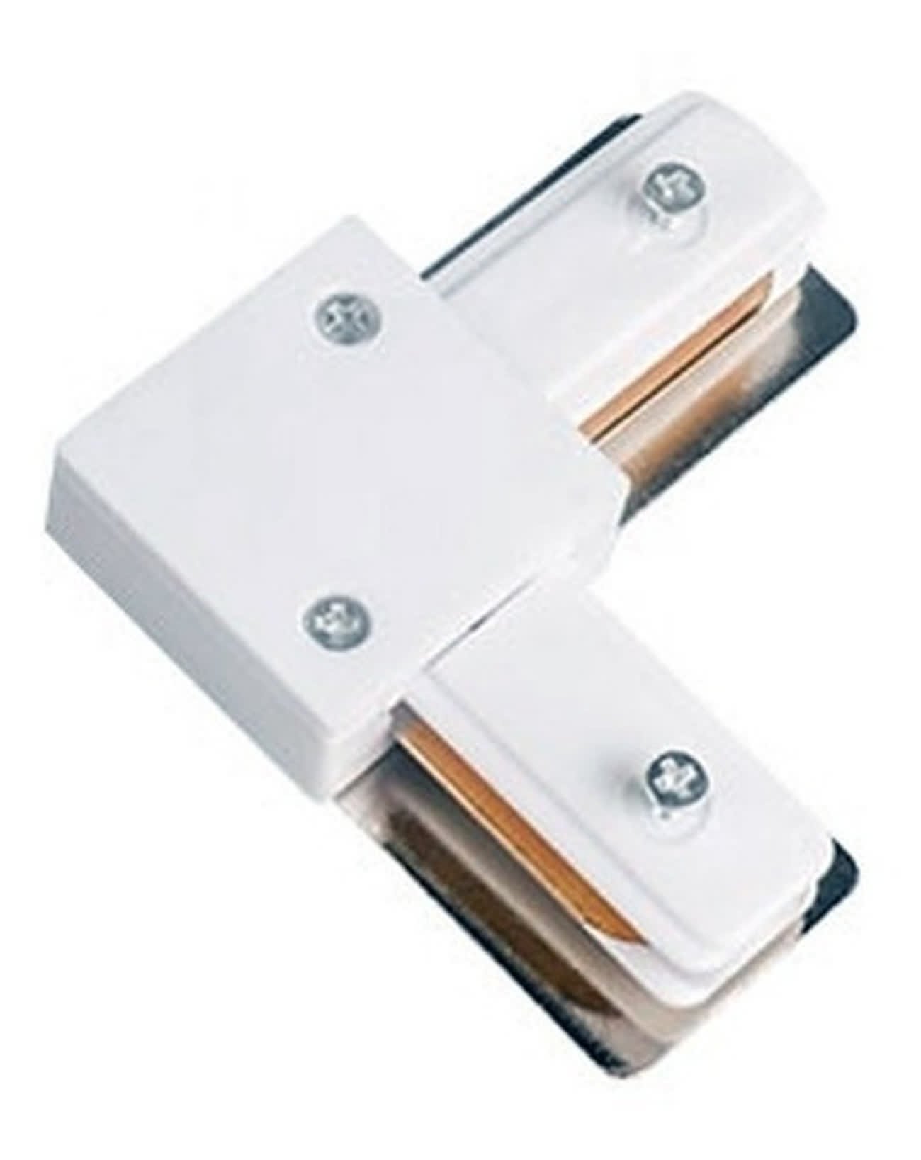 Conector Emenda 90º para Trilho Eletrificado Branco C/ Aço - 2