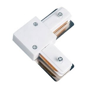 Conector Emenda 90º para Trilho Eletrificado Branco C/ Aço