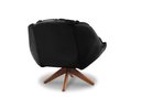 Ver imagem 2 de Poltrona Decorativa Pillow Top com Base Giratória Veludo Califórnia Preto