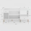 Ver imagem 4 de Armário de Cozinha Compacta para Pia 3 Portas 2 Gavetas Espaço para Forno e Cooktop Itália