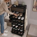 Ver imagem 2 de Sapateira Multiuso Estante Organizadora Closet - Preto