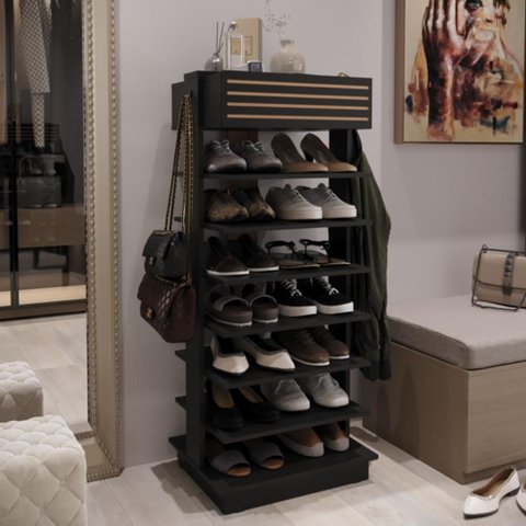 Sapateira Multiuso Estante Organizadora Closet - Preto