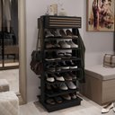 Ver imagem 1 de Sapateira Multiuso Estante Organizadora Closet - Preto