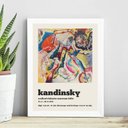 Ver imagem 1 de Quadro Abstrato Poster Kandinsky 33x24cm - com Vidro:madeira Branca