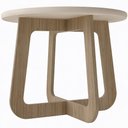 Ver imagem 7 de Mesa de Centro para Sala de Estar Redonda 58cm Pés Orgânico Yasmin A05 Off White Carvalho - Lyam