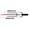 Kit 2 Espetos Giratórios Pilha Inox Regulável 50 á 56 cm - Brasero - 7
