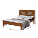 Ver imagem 3 de Cama de Casal Madeira Magnolia Castanho