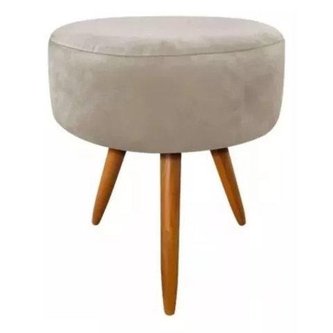 Puff Redondo Decorativo Dimartins:bege