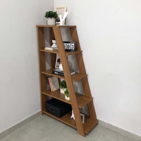 Estante Cannes Organizadora Livros 5 Prateleiras Freijó Quarto Home Office Multiuso Decoração