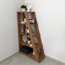 Ver imagem 1 de Estante Cannes Organizadora Livros 5 Prateleiras Freijó Quarto Home Office Multiuso Decoração