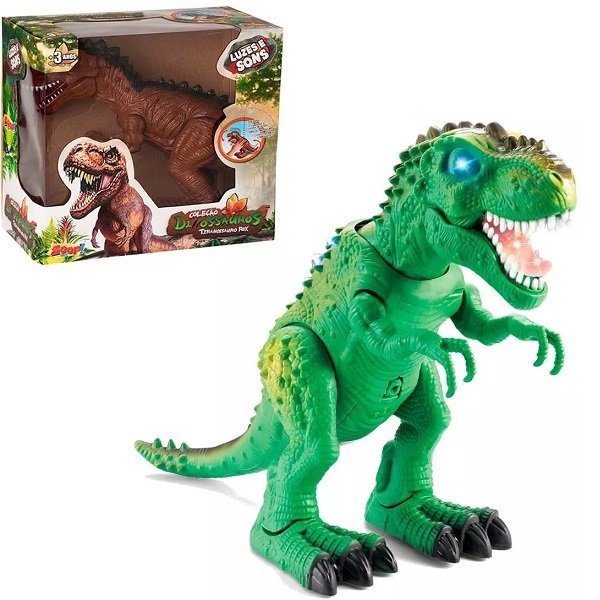 Dinossauro com Som e LUZ Verde Zoop TOYS ZP00164