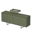 Ver imagem 1 de Buffet Serra do Mar 4 Portas com Bandeja Movel com Vidro Cor Menta - Artely