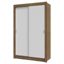 Ver imagem 3 de Guarda-roupa Solteiro 2 Portas de Correr Rustic/branco Milano Madesa