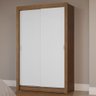 Guarda-roupa Solteiro 2 Portas de Correr Rustic/branco Milano Madesa - 2