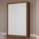Ver imagem 1 de Guarda-roupa Solteiro 2 Portas de Correr Rustic/branco Milano Madesa
