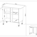 Ver imagem 3 de Balcão de Cozinha Canto 100% MDF Essência Bege/Freijo/White Laca