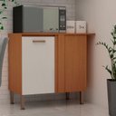 Ver imagem 1 de Balcão de Cozinha Canto 100% MDF Essência Bege/Freijo/White Laca