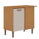Ver imagem 2 de Balcão de Cozinha Canto 100% MDF Essência Bege/Freijo/White Laca
