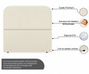 Ver imagem 3 de Cabeceira Dunna Organica Casal Queen - Suede:Suede Bege