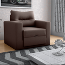 Ver imagem 1 de Sofá-Cama Porto Marrom em Suede 93cm com Abertura Frontal para Sala e Ambiente Compacto