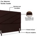 Ver imagem 4 de Cabeceira Casal 140 Cm com Frame Cristal Suede Marrom Artte
