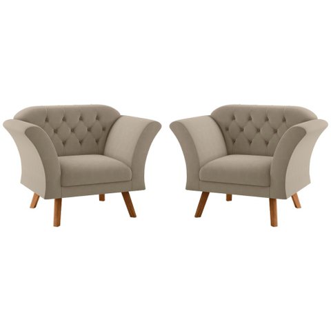 Conjunto Poltrona para Sala de Recepção Moreira Inca Castor