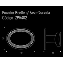 Ver imagem 2 de Puxador Ponto Beetle com Base Granada Gold ZP5402A00 Zen Design 01 unidade