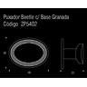 Puxador Ponto Beetle com Base Granada Gold ZP5402A00 Zen Design 01 unidade - 2