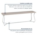 Ver imagem 7 de Conjunto de Mesa Retangular com 2 Bancos Retrô para Área Gourmet 180x90cm Varetas Branco/Cromado