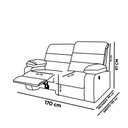 Ver imagem 3 de Sofá 2 Lugares Reclinável Retrátil 170cm Naaman Sintético Pu Marrom K01 - D'Rossi