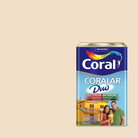 Tinta acrílica fosco Coralar Duo palha 18L Coral