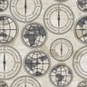 Papel De Parede Adesivo Casual Mapa Mundi E Bússola - 10m - 1