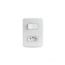 Ver imagem 1 de Conjunto interruptor simples tomada 2P tomada 10A 250V Miluz branco Schneider