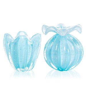 Kit de Decoração em Murano Trouxinhas Azul