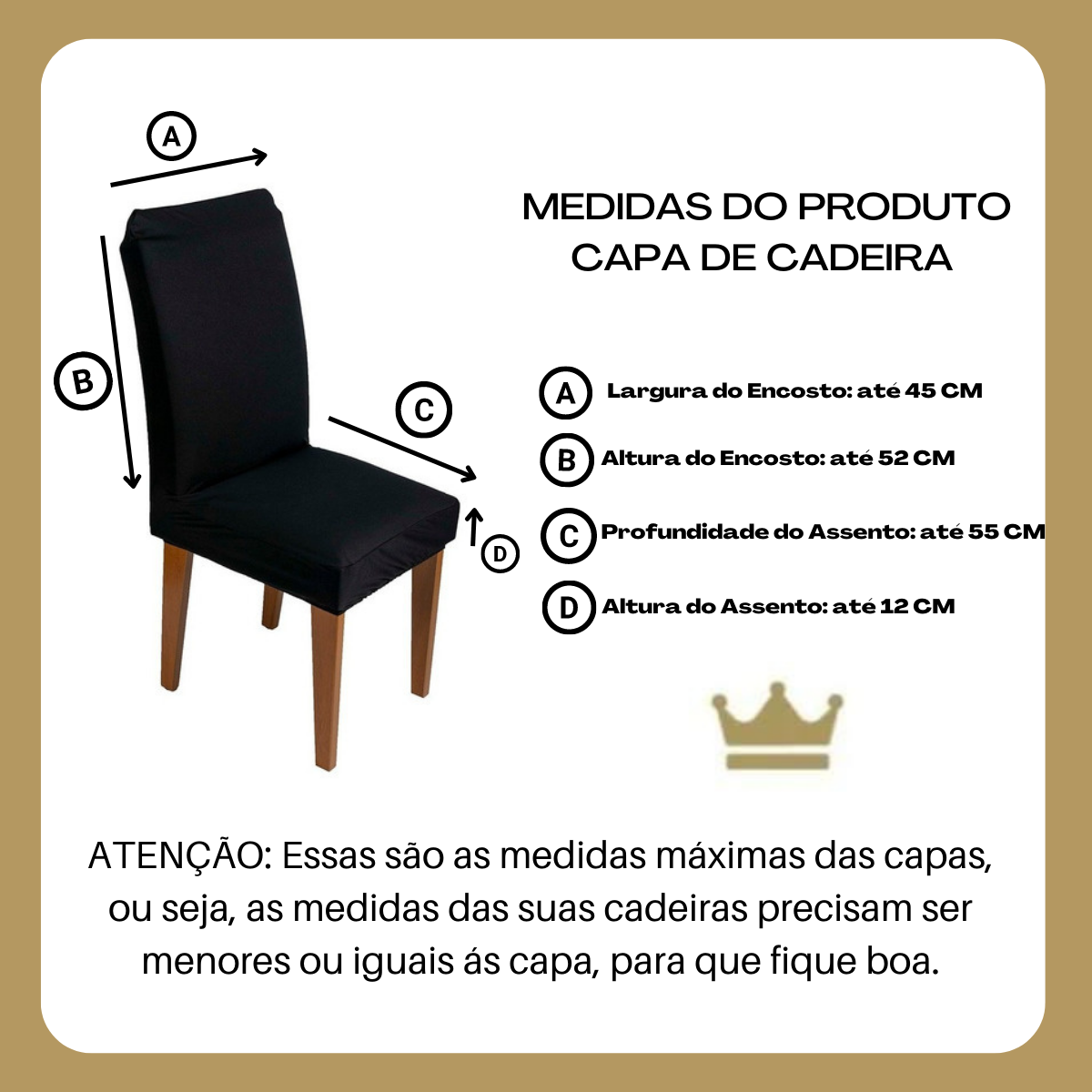 Capa para Cadeira Jantar 6 Unidades Super Reforçada Malha Gel Premium:tabaco - 3