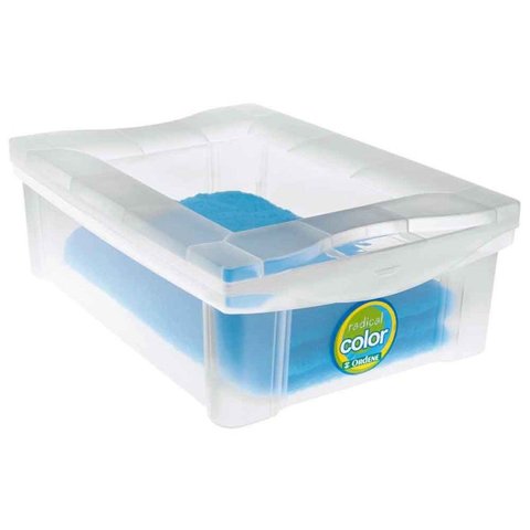 Caixa organizadora médio Radical Color Kids 13,5L cristal Ordene