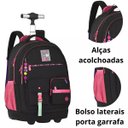 Ver imagem 2 de Mochila Escolar de Rodinhas Luluca Clio Style Lu24599 Preto